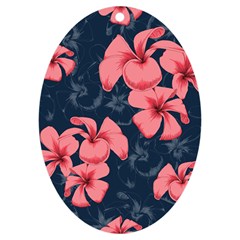 5902244 Pink Blue Illustrated Pattern Flowers Square Pillow Uv Print Acrylic Ornament Oval by BlackRoseStore