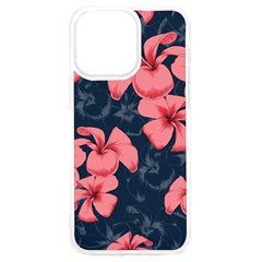 5902244 Pink Blue Illustrated Pattern Flowers Square Pillow Iphone 15 Pro Max Tpu Uv Print Case