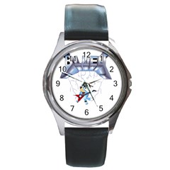 Bluey, Bluey Dad, Bluey Kids, Round Metal Watch by avitendut