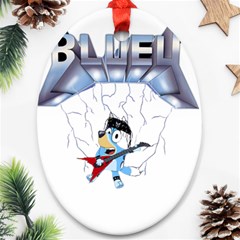 Bluey, Bluey Dad, Bluey Kids, Ornament (oval) by avitendut