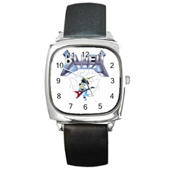 Bluey, Bluey Dad, Bluey Kids, Square Metal Watch by avitendut