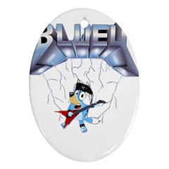 Bluey, Bluey Dad, Bluey Kids, Oval Ornament (two Sides)