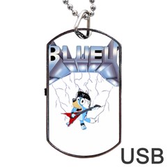 Bluey, Bluey Dad, Bluey Kids, Dog Tag Usb Flash (two Sides)