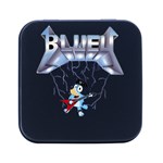 bluey, bluey dad, bluey kids, Square Metal Box (Black) Front