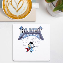 Bluey, Bluey Dad, Bluey Kids, Uv Print Square Tile Coaster 