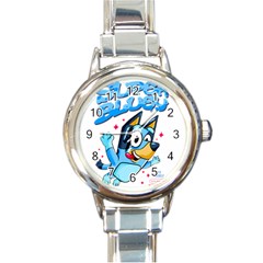 Super Bluey Round Italian Charm Watch by avitendut