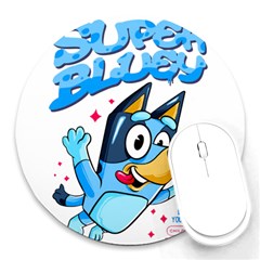 Super Bluey Round Mousepad by avitendut