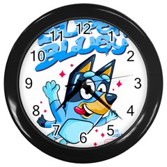 Super Bluey Wall Clock (black) by avitendut