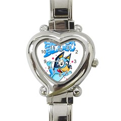 Super Bluey Heart Italian Charm Watch by avitendut