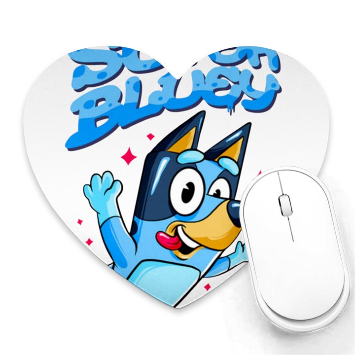 super bluey Heart Mousepad