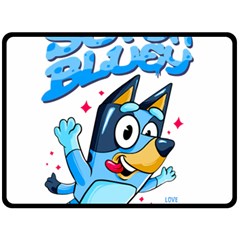 Super Bluey Fleece Blanket (large) by avitendut