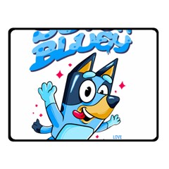 Super Bluey Two Sides Fleece Blanket (small) by avitendut