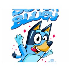 Super Bluey Two Sides Premium Plush Fleece Blanket (teen Size)