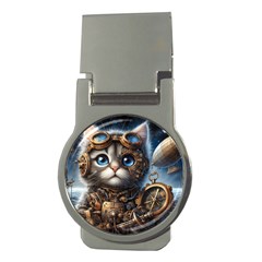 Maine Coon Explorer Money Clips (round)  by CKArtCreations