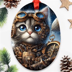 Maine Coon Explorer Oval Ornament (two Sides)