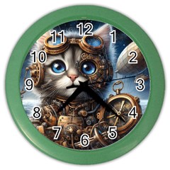 Maine Coon Explorer Color Wall Clock by CKArtCreations