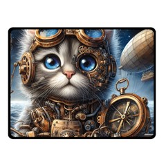 Maine Coon Explorer Fleece Blanket (small) by CKArtCreations