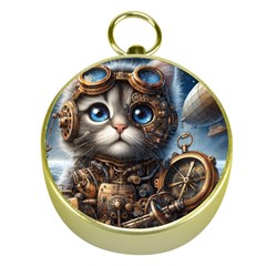 Maine Coon Explorer Gold Compasses