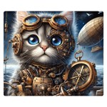 Maine Coon Explorer Two Sides Premium Plush Fleece Blanket (Kids Size) 50 x40  Blanket Back