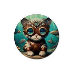 Underwater Explorer Rubber Coaster (round) by CKArtCreations