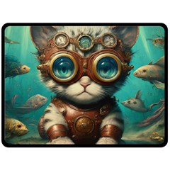 Underwater Explorer Fleece Blanket (large) by CKArtCreations