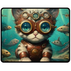 Underwater Explorer Two Sides Fleece Blanket (medium) by CKArtCreations