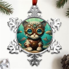 Underwater Explorer Metal Small Snowflake Ornament by CKArtCreations