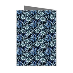 Blue Flowers 001 Mini Greeting Cards (pkg Of 8) by DinkovaArt