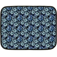 Blue Flowers 001 Two Sides Fleece Blanket (mini) by DinkovaArt