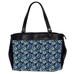 Blue Flowers 001 Oversize Office Handbag (2 Sides) by DinkovaArt