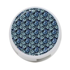 Blue Flowers 001 4-port Usb Hub (two Sides) by DinkovaArt