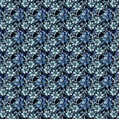 Blue Flowers 001 Play Mat (square) by DinkovaArt