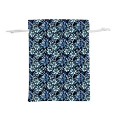 Blue Flowers 001 Lightweight Drawstring Pouch (m) by DinkovaArt