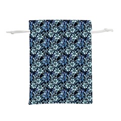 Blue Flowers 001 Lightweight Drawstring Pouch (l) by DinkovaArt