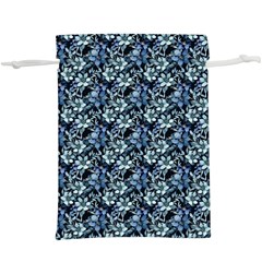 Blue Flowers 001 Lightweight Drawstring Pouch (xl) by DinkovaArt