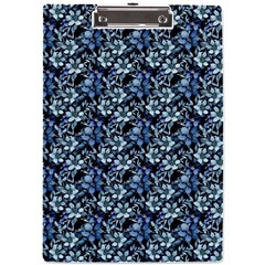 Blue Flowers 001 A4 Acrylic Clipboard by DinkovaArt