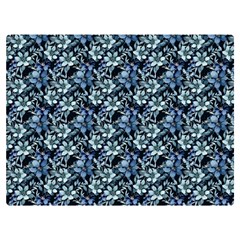 Blue Flowers 001 Two Sides Premium Plush Fleece Blanket (baby Size) by DinkovaArt