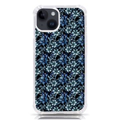 Blue Flowers 001 Iphone 14 Tpu Uv Print Case by DinkovaArt