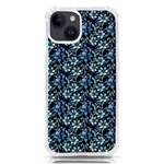 Blue Flowers 001 iPhone 14 TPU UV Print Case Front