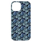 Blue Flowers 001 iPhone 15 Black UV Print PC Hardshell Case Front