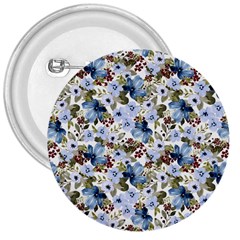 Blue Flowers 3  Buttons by DinkovaArt