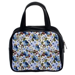 Blue Flowers Classic Handbag (two Sides) by DinkovaArt