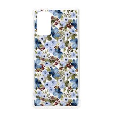 Blue Flowers Samsung Galaxy Note 20 Tpu Uv Case by DinkovaArt