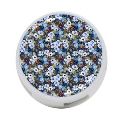 Blue Flowers 2 4-port Usb Hub (one Side) by DinkovaArt