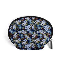 Blue Flowers 2 Accessory Pouch (small) by DinkovaArt