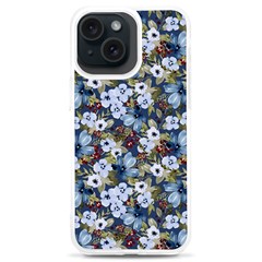 Blue Flowers 2 Iphone 15 Plus Tpu Uv Print Case