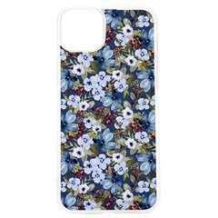 Blue Flowers 2 Iphone 15 Pro Tpu Uv Print Case by DinkovaArt