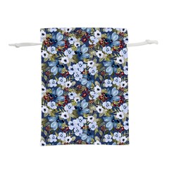 Blue Flowers Blue Flowers 2 Lightweight Drawstring Pouch (s) by DinkovaArt