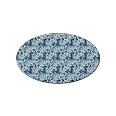 Blue Roses Sticker Oval (10 Pack) by DinkovaArt