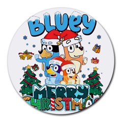 Bluey Birthday Round Mousepad by avitendut